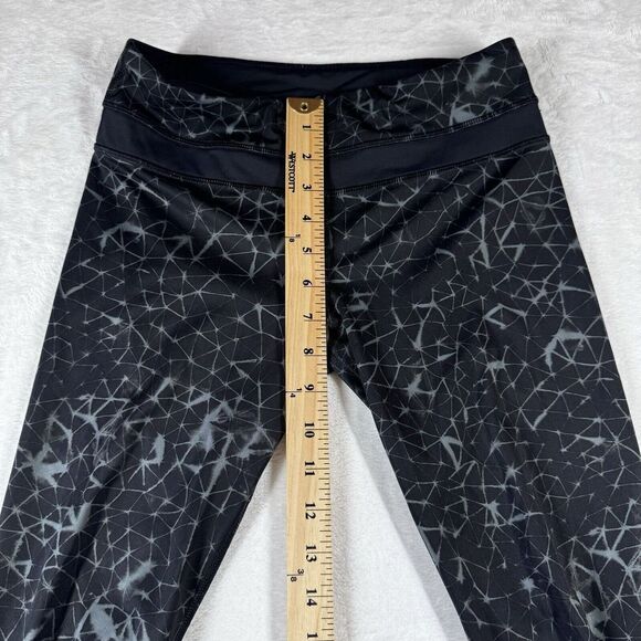 Lululemon Active Capri Black‎ Gray Womens 4 Gym CrossFit Athletic - Picture 11 of 12